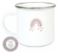 Preview: ♥ Becher Tasse Emaillebecher ganz viele Regenbogen, Mädchen, Einschulung KITA Wunschname, Dankeschön, Geburtstag, Abschied, Jubiläum, Geschenk, Kommunion, Firmung Konfirmation, Becher von Lüttentüddel